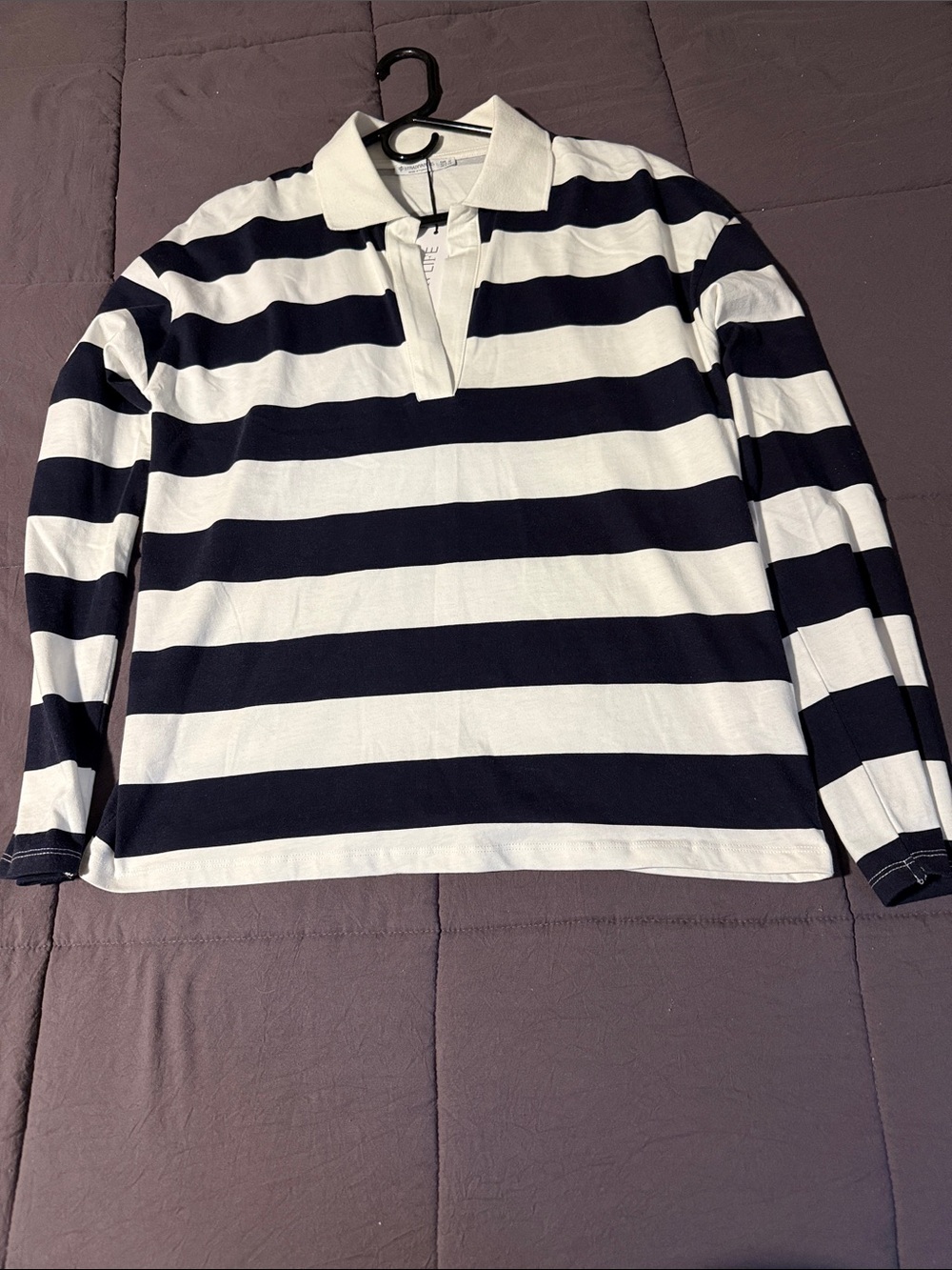 NWT Stradivarius collared striped top
